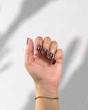 Royal Orchid XS Squoval luxury press-on nails with purple cat eye effect by NEWRUSH