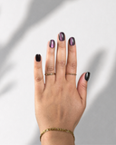 Royal Orchid XS Squoval luxury press-on nails with purple cat eye effect by NEWRUSH