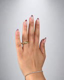 Red French Chrome Almond