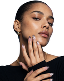 Mon Chérie Dot Almond luxury press-on nails with floral accents and French dot details by NEWRUSH