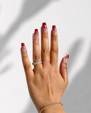 Raspberry Rush Ballerina press-on nails with raspberry pink ombre and cat eye effect by NEWRUSH